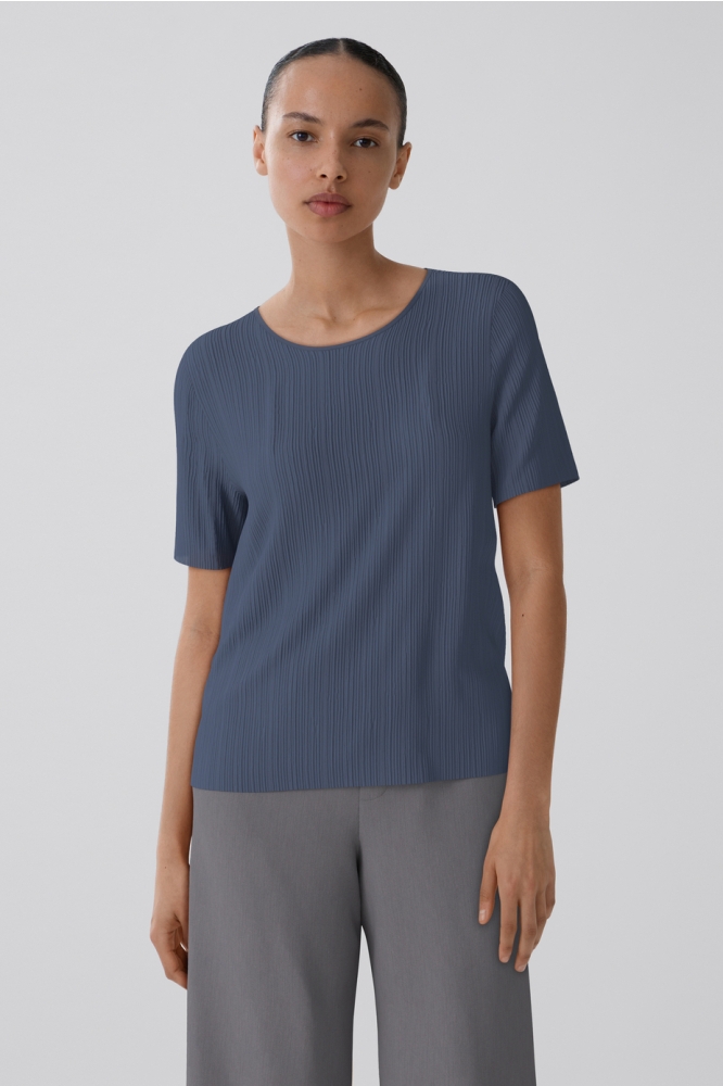 VIPLISA O-NECK S/S TOP - NOOS 14089481 Vintage Indigo